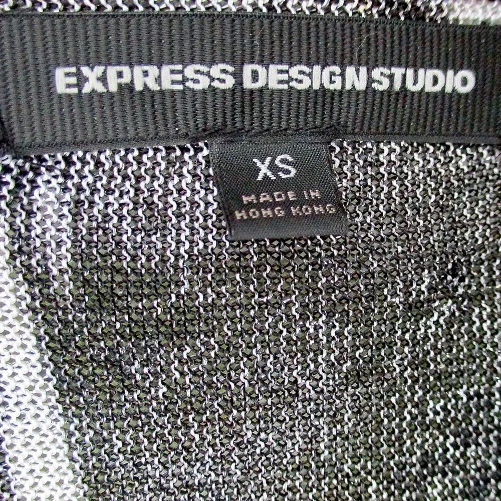 Express Abstract Shimmer 3/4 Sleeve Sweater - Picture 5 of 7
